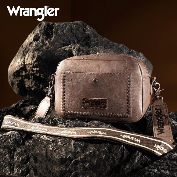Wrangler Crossbody Purse for Women, Trendy Camera Bag with Wide Strap - Picture 6 of 6
